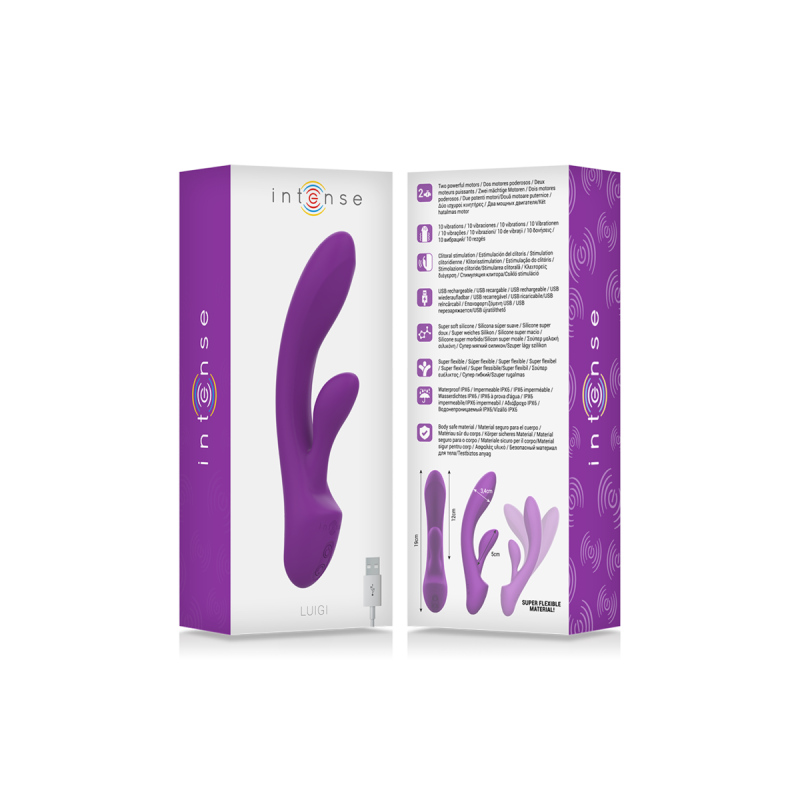 Intense - Luigi Rabbit Vibrator Flüssiges Silikon Lila | Vybes.it