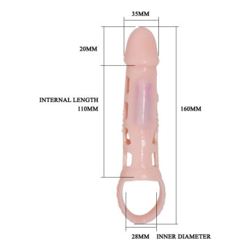 PRETTY LOVE - HARRISON FUNDA EXTENSORA PENE CON VIBRACIÓN Y STRAP 13.5 CM