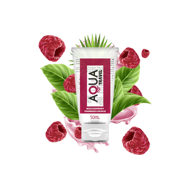 AQUA TRAVEL - LUBRIFIANT A BASE D''EAU SAVEUR FRAMBOISE SAUVAGE - 50…