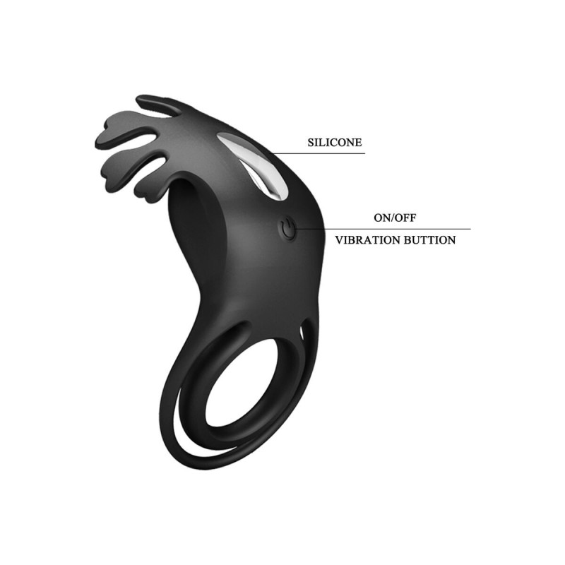Pretty Love - Ruben Anillo Vibrador 7 Vibraciones Silicona Negro |