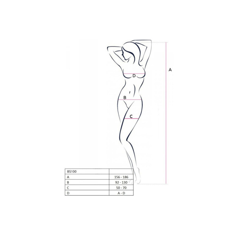 PASSION - BODYSTOCKING BS100 NERO TAGLIA UNICA - PASSION WOMAN BODYST…