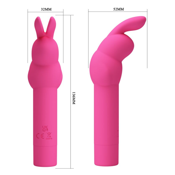 PRETTY LOVE - GERARDO VIBRADOR DE SILICONA CONEJO FUSCHIA