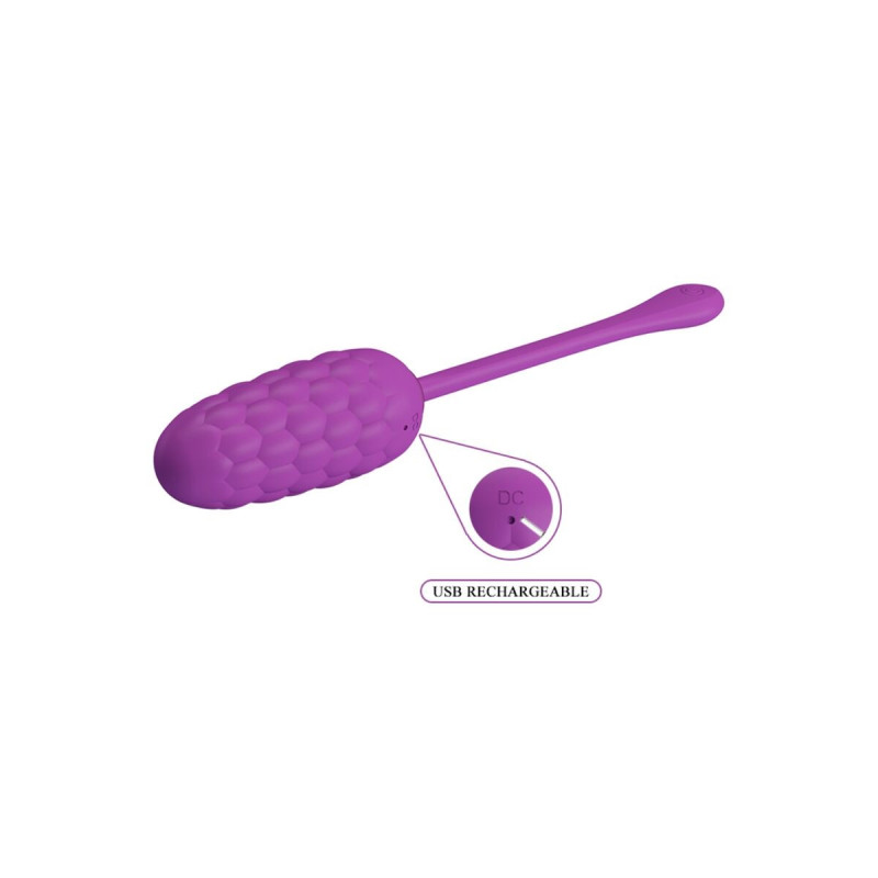 Pretty Love - Huevo Vibrador Con Textura Marina Recargable Morado |
