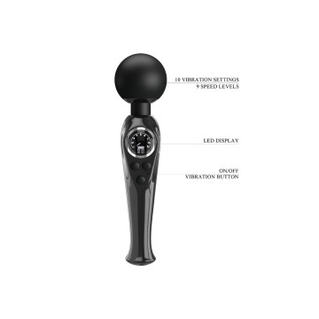 Pretty Love - Skyler Vibrador Wand Negro | Vybes.it