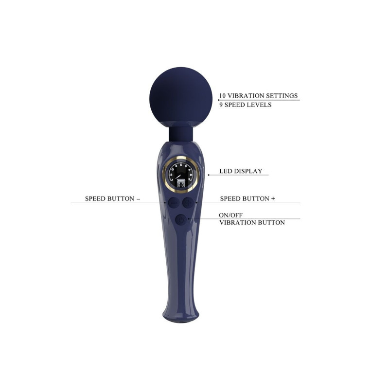 Pretty Love - Skyler Vibrador Wand Azul | Vybes.it