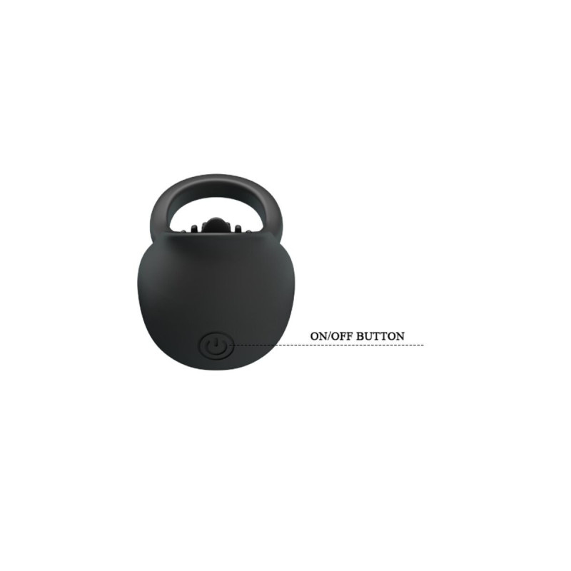 Pretty Love - Anillo Vibrador Para Pene Con Lengua Negro | Vybes.it