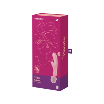 Satisfyer - Triple Lover Masajeador Vibrador Rabbit Rosa | Vybes.it