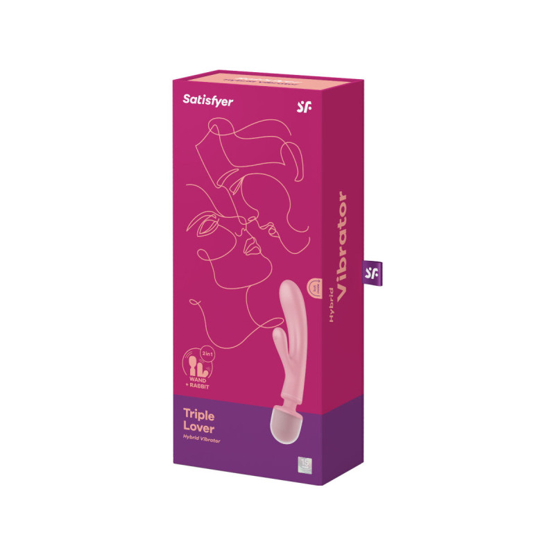 Satisfyer - Triple Lover Masajeador Vibrador Rabbit Rosa | Vybes.it