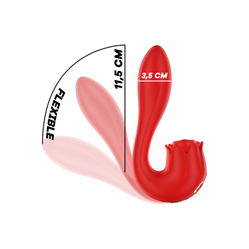 Mia - Selena Estimulador Vibrating + Tapping Rojo | Vybes.it