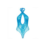 Leg Avenue - Teddy Halter Con Encaje Azul | Vybes.it