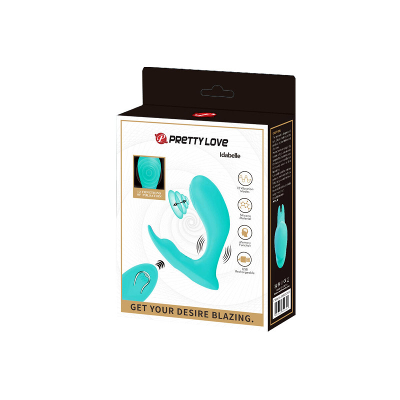 Pretty Love - Télécommande À Vibration Et Pulsation Idabelle Bleu |