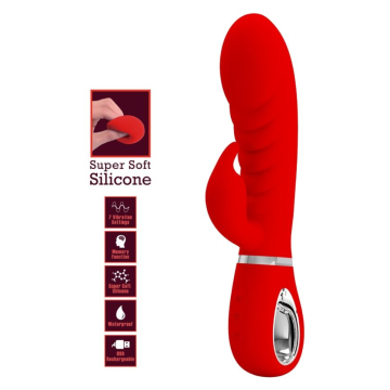 PRETTY LOVE - PRESCOTT VIBRADOR PUNTO G MULTIFUNCIÓN ROJO