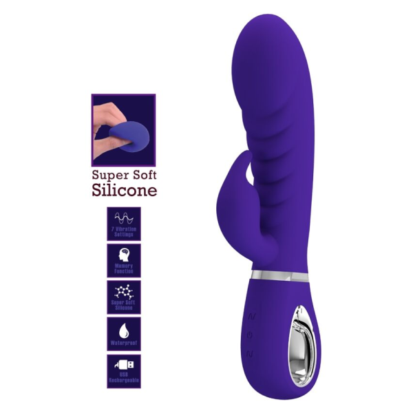 PRETTY LOVE - PRESCOTT VIBRADOR PUNTO G MULTIFUNCIÓN LILA