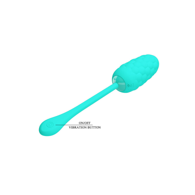 Pretty Love - Huevo Vibrador Con Textura Marina Recargable Verde