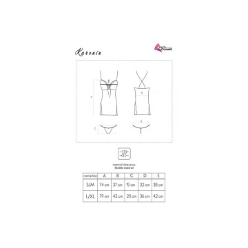 LIVCO CORSETTI FASHION - KARONIN LC 90628 FALDA + PANTY NEGRO S/M