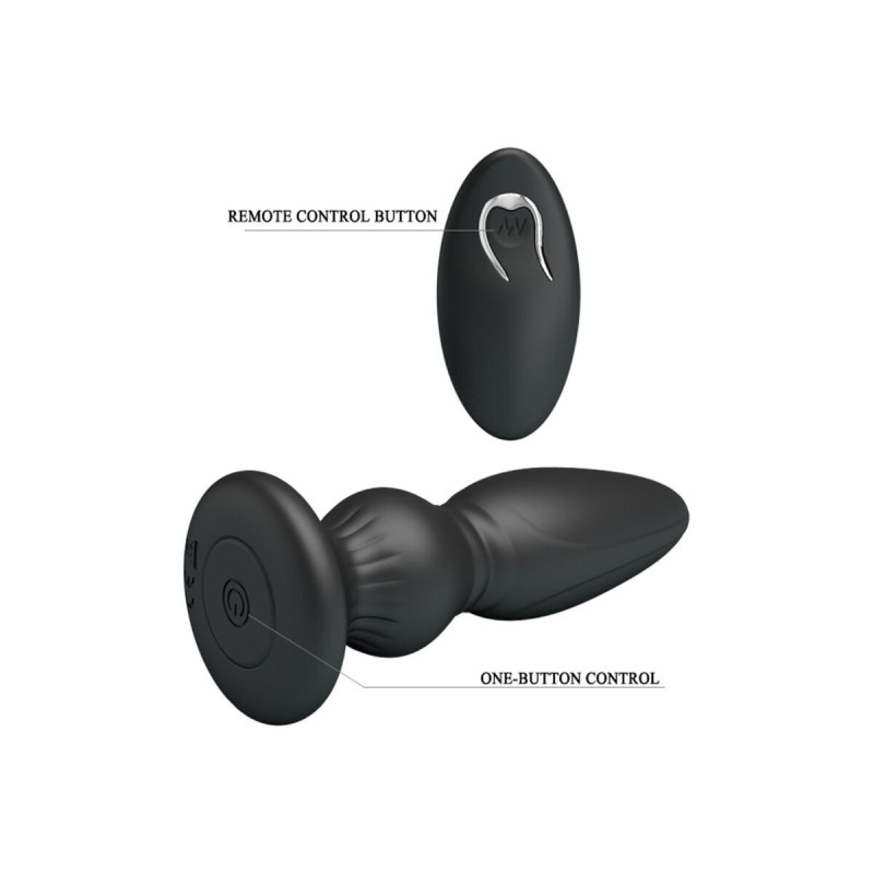 Mr Play - Puissant Vibrateur Télécommande Plug Anal Noir | Vybes.it