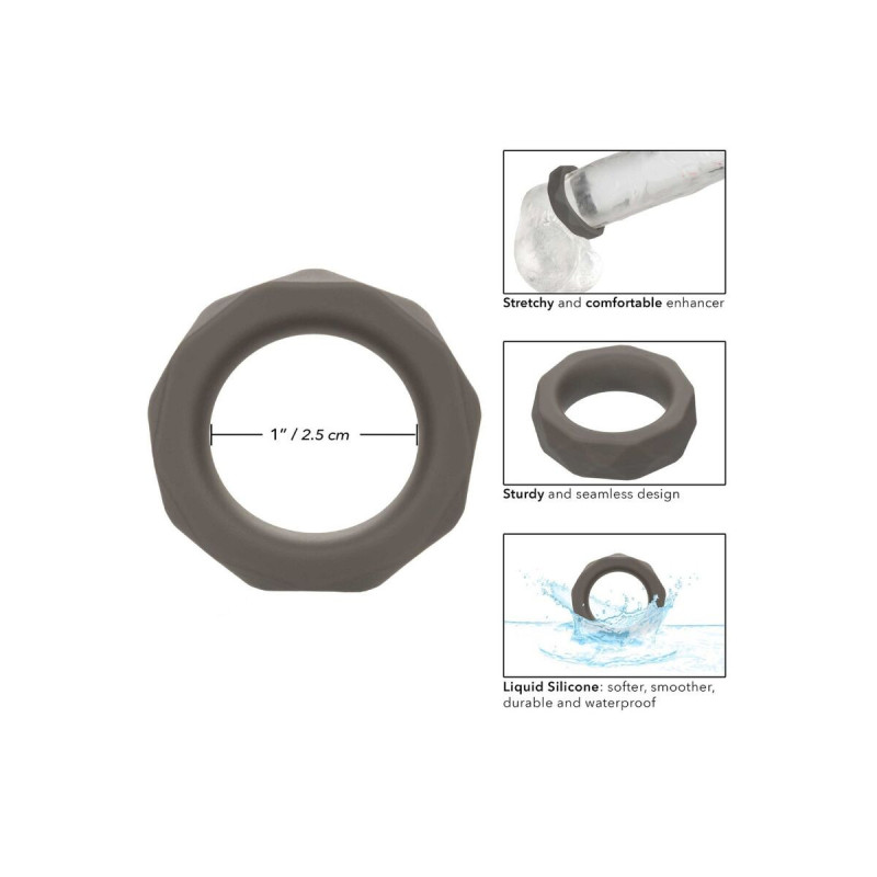 CALEXOTICS - ALPHA PROLONG PRISMATIC RING GREY - Cockrings without vi…