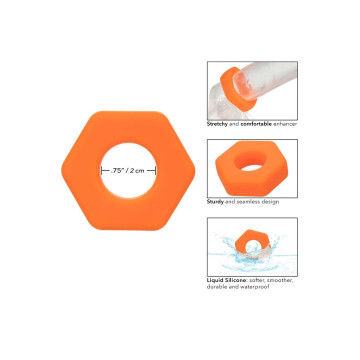 CALEXOTICS - ALPHA ANELLO PROLONG SEXAGON ARANCIONE - Cockring senza…