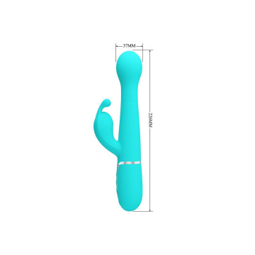 Pretty Love - Dejon Vibrador Rabbit 3 En 1 Multifunción Verde Agua