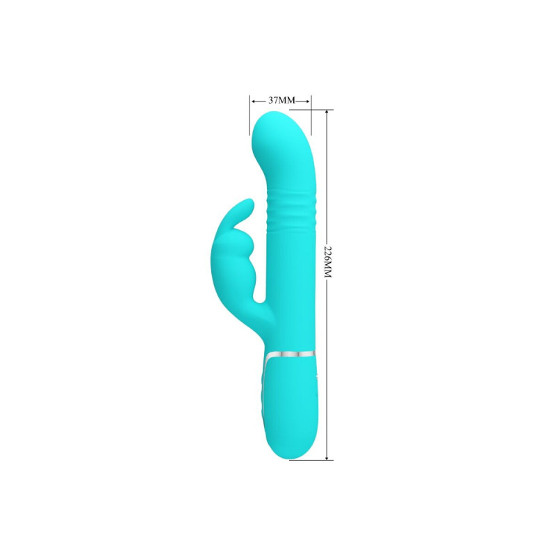 Pretty Love - Vibrador Coale Rabbit Perlas Verde Agua | Vybes.it