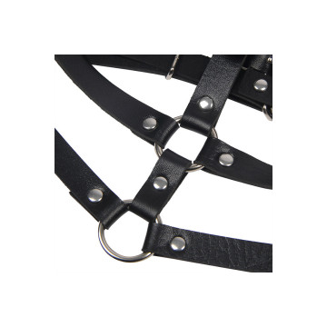Subblime - Arnés De Pecho Anillas De Cuero Negro Talla Única |