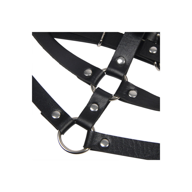 Subblime - Arnés De Pecho Anillas De Cuero Negro Talla Única |