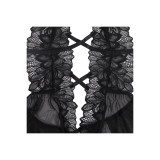 Subblime - Teddy Cuello Halter Espalda Descubierta Encaje Negro