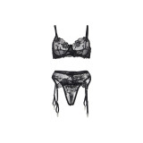 Subblime - Lot 3 Pièces Soutien - Gorge + String + Jarretière