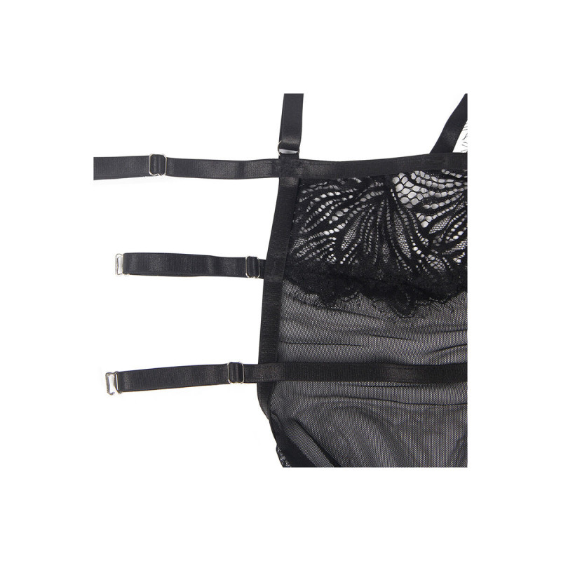 Subblime - Babydoll Bretelles En Dentelle Réglables Noir S/M |