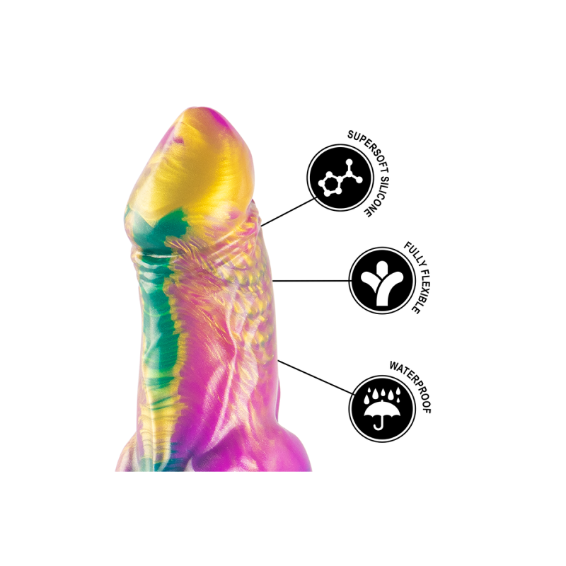 Epic - Iris Dildo Con Testículos Arcoíris De Placer | Vybes.it