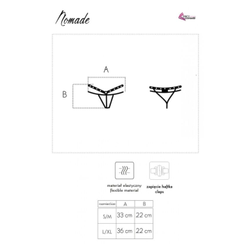 LIVCO CORSETTI FASHION - NOMADE TANGA CROTCHLESS NEGRO L/XL