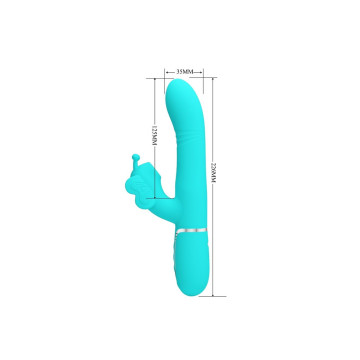 Pretty Love - Vibrador Rabbit Multifunción 4 En 1 Mariposa Verde