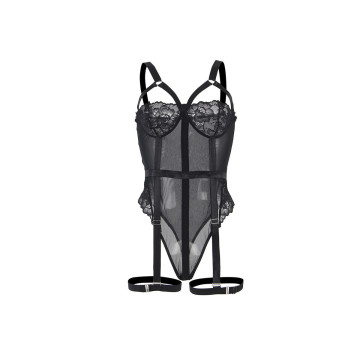 Subblime - Teddy Con Liguero Detalle Tiras Pecho Negro L/Xl |