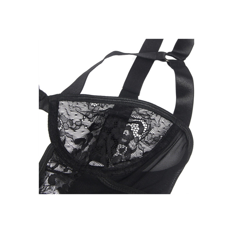 Subblime - Teddy Con Liga Detalle Encajes Y Tiras Negro S/M |