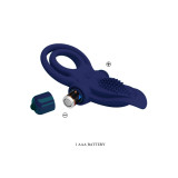 Pretty Love - Bronson Doble Anillo Con Vibración Azul | Vybes.it