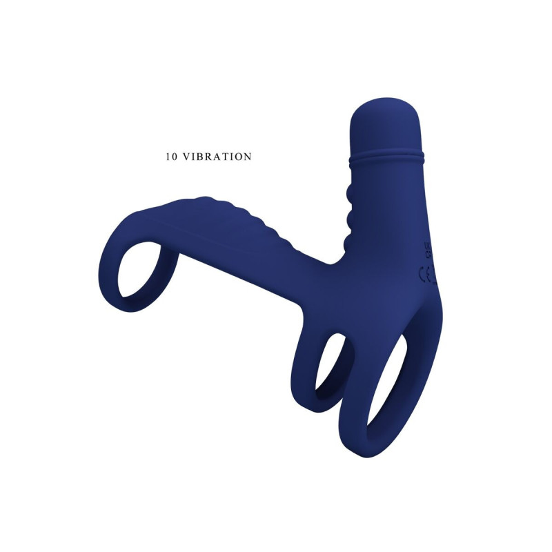 Pretty Love - Elish Anillo Vibrador Con Extensión Azul | Vybes.it