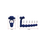 Pretty Love - Ajmal Anillo Vibrador Con Plug Azul | Vybes.it