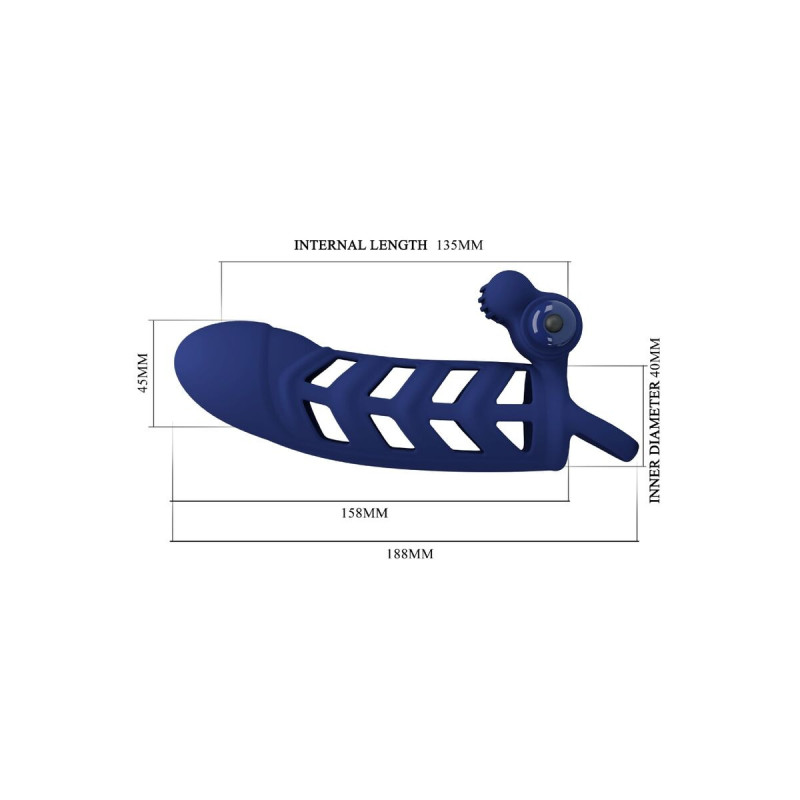 Pretty Love - Altaf Anillo Vibrador Con Funda De Silicona Azul |