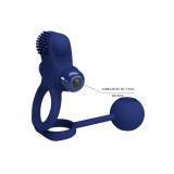Pretty Love - Remington Doble Anillo Vibrador Con Plug Azul |