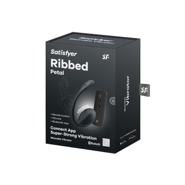 Satisfyer - Ribbed Petal Estimulador Punto G Control Remoto Negro