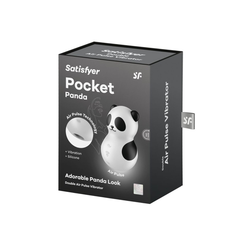 Satisfyer - Pocket Panda Estimulador & Vibrador Blanco Y Negro |