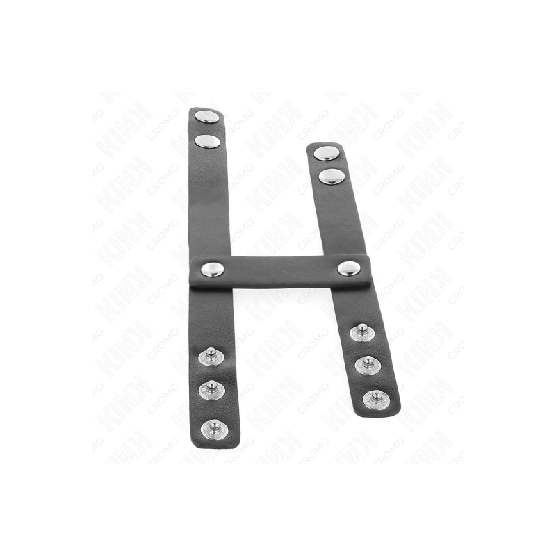 KINK - ANNEAU PÉNIS DOUBLE EN CUIR RÉGLABLE - KINK RING POWER - Annea…