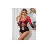 SUBBLIME - 952259 VESTITO ELASTICO A RETE MANICA LUNGA SFUMATO ROSSO…