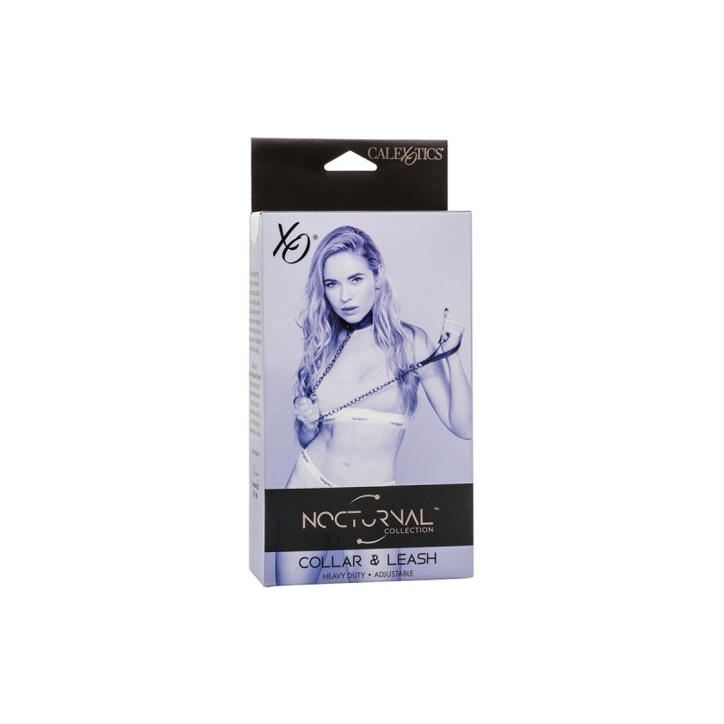 Calexotics - Nocturnal Collier Et Laisse En Cuir Réglable Noir |