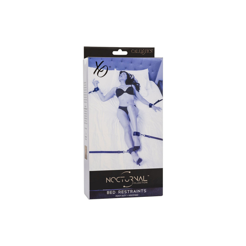 Calexotics - Nocturnal Restricciones De Cama Cuero Ajustable Negro