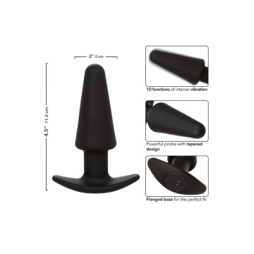 Calexotics - Rock Bottom Plug Anal Cónico 10 Vibraciones Silicona