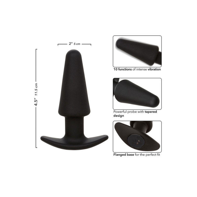 Calexotics - Rock Bottom Plug Anal Cónico 10 Vibraciones Silicona