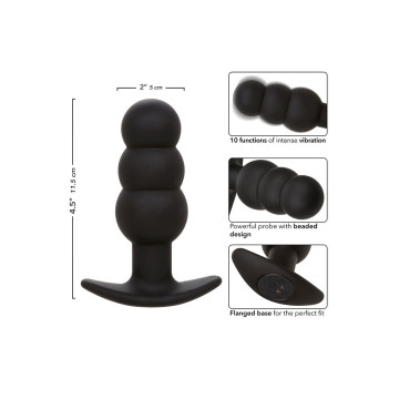 Calexotics - Rock Bottom Plug Anal Con Cuentas 10 Vibraciones
