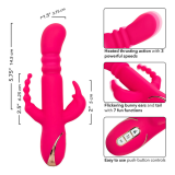 CALEXOTICS - JACK FANTASY VIBRATORE TRIPLO RISCALDATO ROSA CONIGLIO