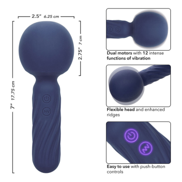 CALEXOTICS - CHARISMA SEDUCTION MASSAGER 12 FUNCTIONS 17.75 CM X 6.25 CM PURPLE